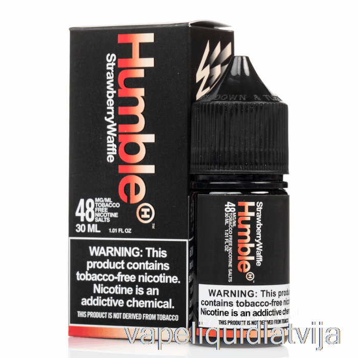 Zemeņu Vafele - Pazemīgie Sāļi - 30ml 48mg Vape šķidrums